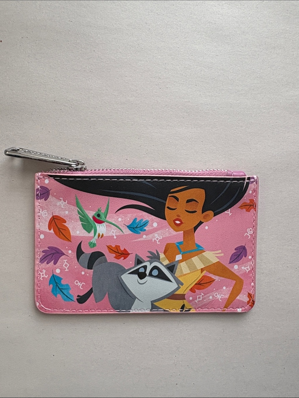 Loungefly Pink Disney Pocahontas Zip Card Wallet/Coin Purse
